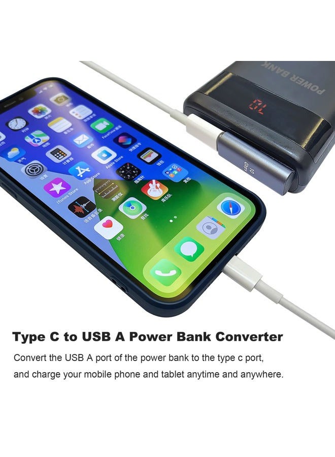 AreMe 90 Degree USB C Female to USB Male Adapter 2 Pack, Left and Right Angle Type C to USB A Charger Converter for iPhone, Apple iWatch Watch, Airpods, iPad Air Mini and More - Image 5