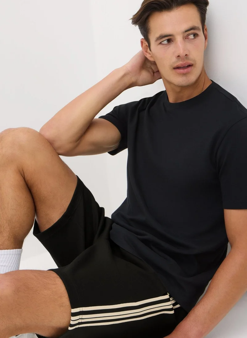 Matalan Black Smart Tape Co-Ord Shorts