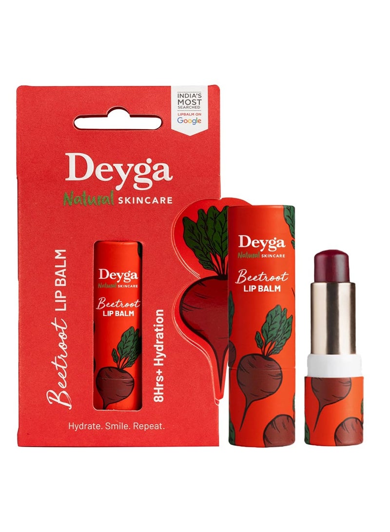 Deyga Beetroot Lip Balm | Tinted Lip Care | For Dry & Chapped Lips | For Pigmented Lips | For Women & Men (Pack of 1, Stick Lip Balm) - Image 1