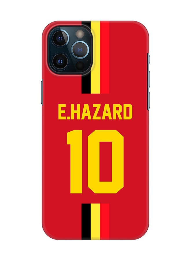 Stylizedd غطاء نحيف لجهاز آبل آيفون 12 برو ماكس - سلسلة سناب كلاسيك - غطاء موبايل صلب من مادة PC بلمسة نهائية غير لامعة - بلجيكا - لاعب - إ. هازارد - Image 1