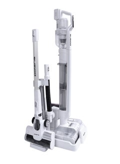 Polaris Cordless vertical washing vacuum cleaner 7 in 1 is suitable for dry and wet cleaning. Packaging includes an additional pipe, an additional electric brush, a mini turbo brush, a 2-in-1 nozzle, a crevice nozzle, a flexible hose, an animal brush nozzle, a roller cleaning brush, a water container cleaning brush, an additional battery, an additional battery adapter. Removable motor part and an additional brush and pipe, allows the vacuum cleaner to turn into an independent cordless vertical vacuum cleaner that can be used for everyday dry cleaning.  Suction power – 170 AW  - Image 1