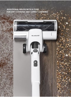 Polaris Cordless vertical washing vacuum cleaner 7 in 1 is suitable for dry and wet cleaning. Packaging includes an additional pipe, an additional electric brush, a mini turbo brush, a 2-in-1 nozzle, a crevice nozzle, a flexible hose, an animal brush nozzle, a roller cleaning brush, a water container cleaning brush, an additional battery, an additional battery adapter. Removable motor part and an additional brush and pipe, allows the vacuum cleaner to turn into an independent cordless vertical vacuum cleaner that can be used for everyday dry cleaning.  Suction power – 170 AW  - Image 5