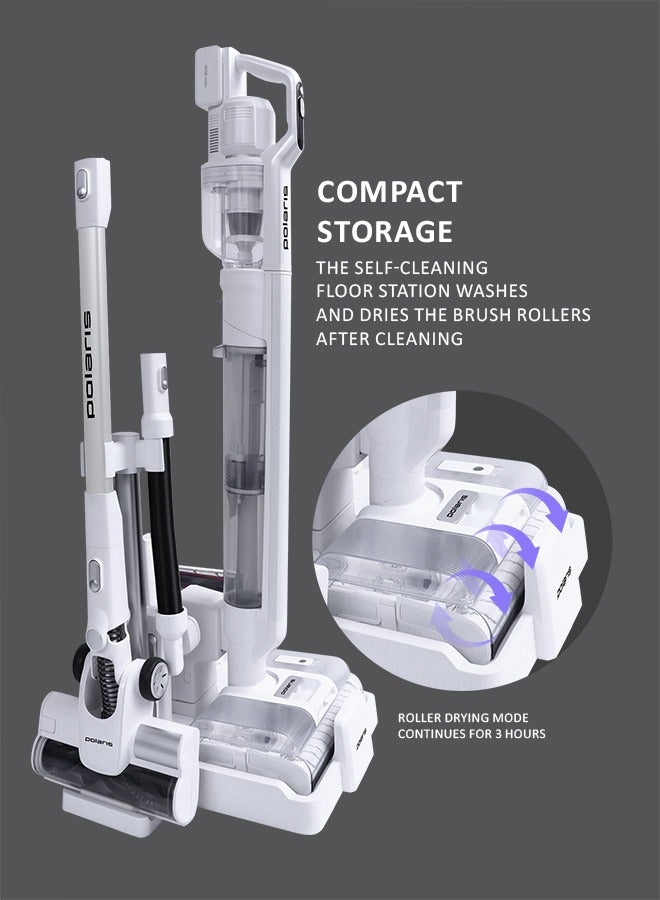 Polaris Polaris PVCW 8090 AS Cordless Wet & Dry Vacuum | 7-in-1 | 500W, 170 aW | Up to 60 min | Dual Tanks 0.65L/0.6L + 0.2L Dust Bin | Self-Cleaning Floor Stand | Walk-By-Itself Brush | LED Display - Image 3