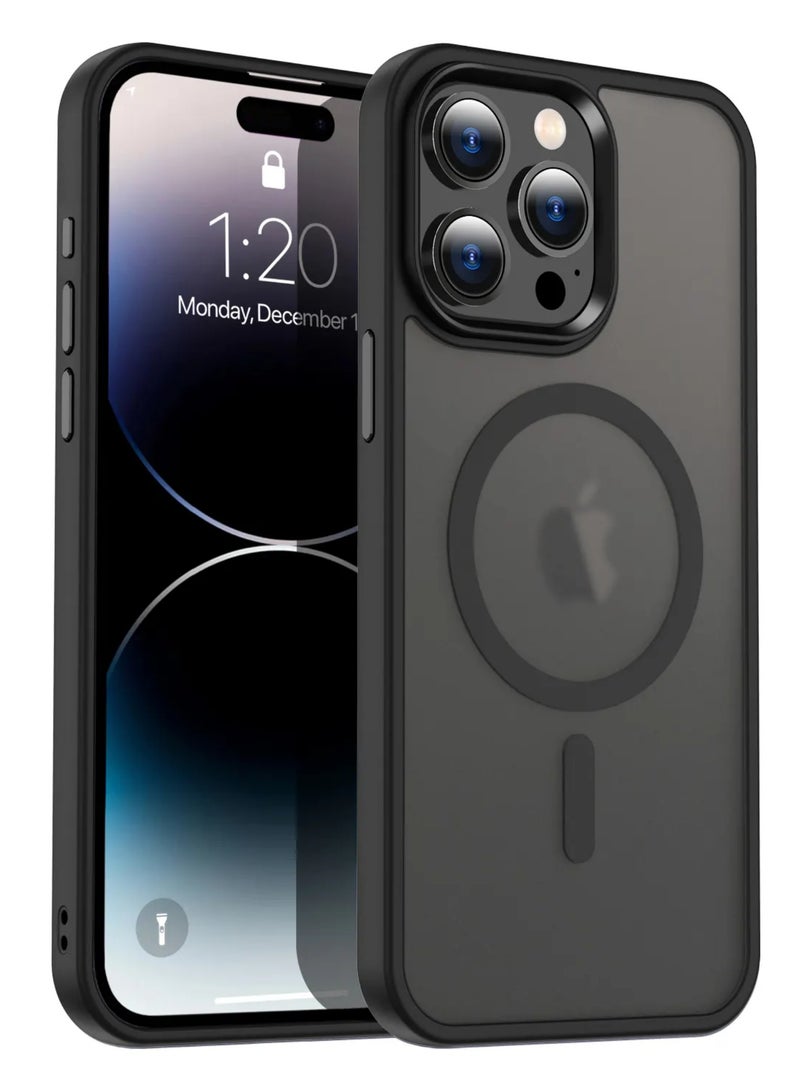 XLogix FrostX for iPhone 15 Pro Max Case, Frosted Black - Slim Protective Cover with MagSafe Compatibility | Shockproof & Scratch-Resistant Design, FrostX Series - Image 1