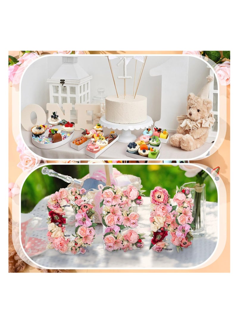 KASTWAVE 3 قطع منصة تعبئة رقم كرتونية لحفلة استقبال المولود، حرف كرتوني لمنصة الشاركوتيري، صندوق حرف الشاركوتيري شكل منصة، صندوق هدايا فارغ قابل للتعبئة لحفلة استقبال المولود - Image 3