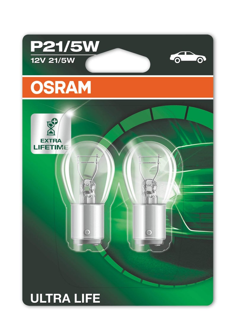OSRAM ULTRA LIFE P215W brake rear and reversing light 7528ULT02B longlife in double blister Cars