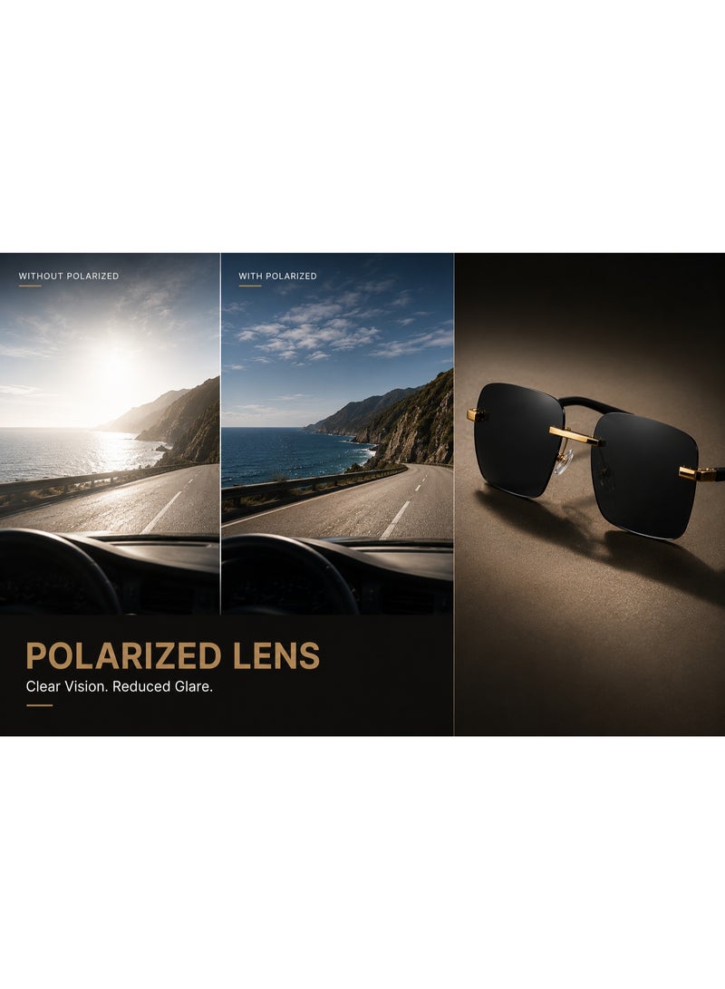 Gasin New Rimless Fashion Trend Sunglasses Personalized Sunglasses UV Protection Unisex - Image 2