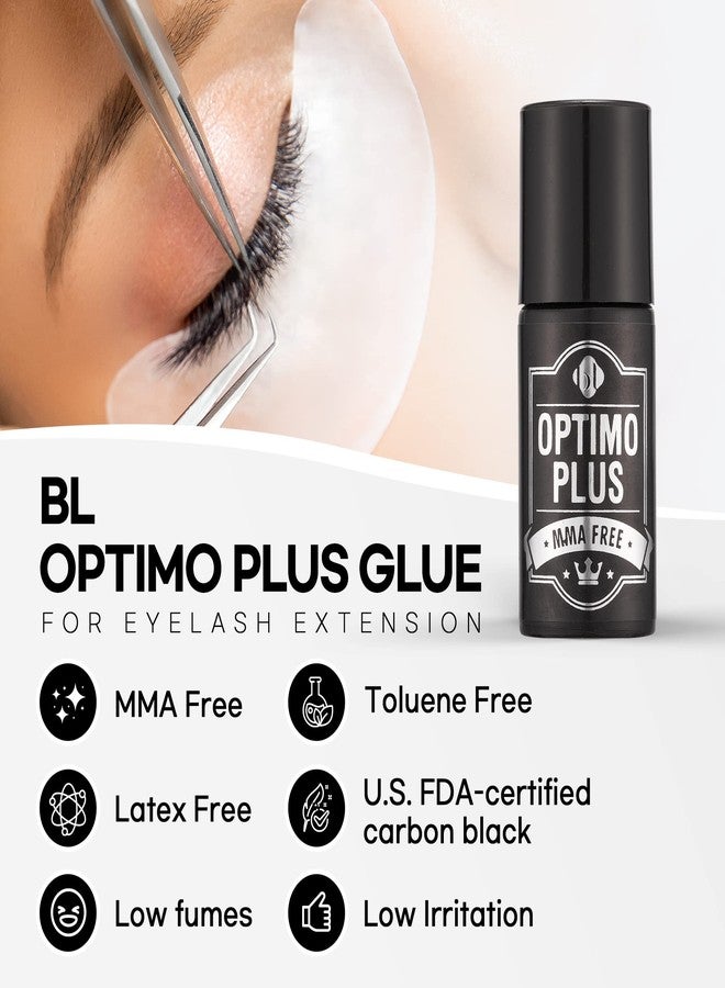 bl BL BL Lashes Optimo Plus Glue Extra Safe & Strong Eyelash Extension Adhesive | MMA, Toluene, Latex Free, Safest | Great Retention | Eyelash Extension Supplies 5g (Drying Time (1-2 sec)) - Image 2