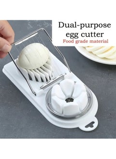 QUALITY Household Multifunctional Egg Cutter, Egg Slicer For Hard Boiled Eggs, 2 In 1 Egg Chopper  - Image 2