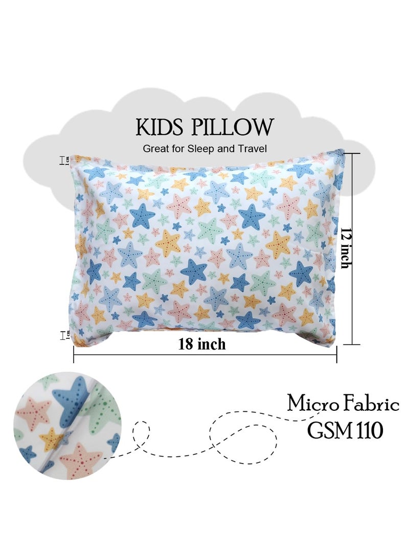THE POMI THE POMI Pillow Cover for Kids Soft Cartoon Pillow Cover for Toddlers Infants Small Kids Cute Pillow for Boys Girls Set of 2 No Filler Stars  - Image 4