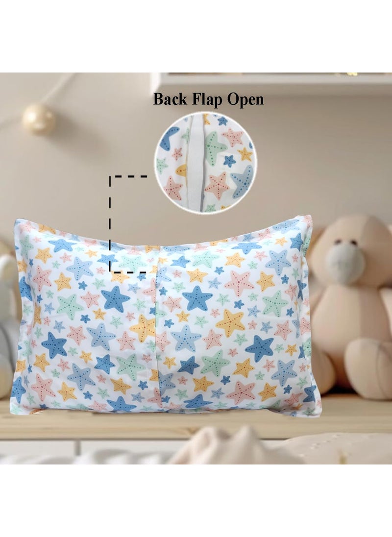 THE POMI THE POMI Pillow Cover for Kids Soft Cartoon Pillow Cover for Toddlers Infants Small Kids Cute Pillow for Boys Girls Set of 2 No Filler Stars  - Image 3