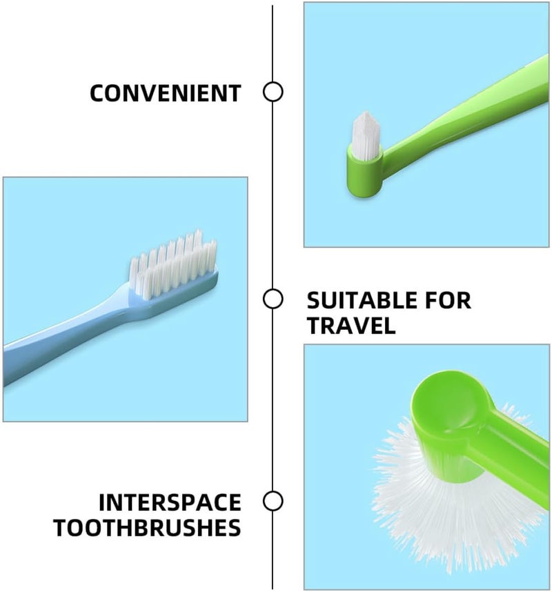 Double-Headed Interdental Brushes 4pcs, Wear-Resistant Tapered Manual Toothbrushes for Travel and Daily Oral Interspace Cleaning - Image 3