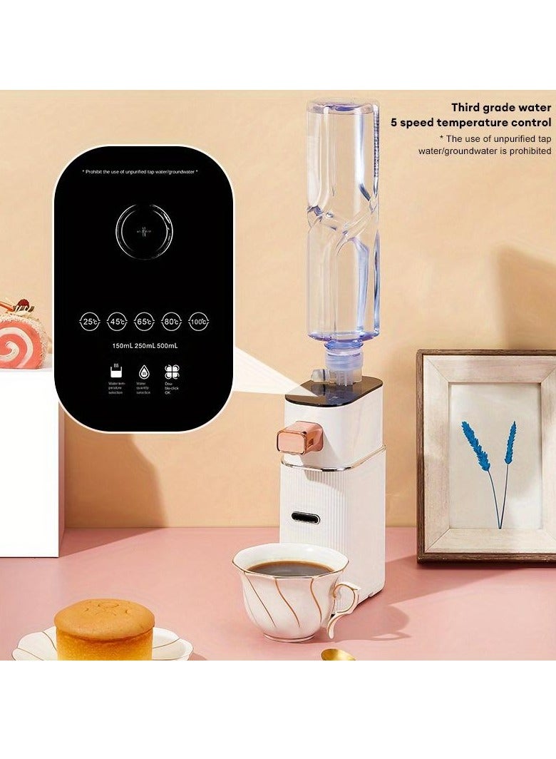 Portable Instant Water Dispenser - European Plug Quick 3 Second Heating Adjustable Temperature Control Mini Desktop Heater for Office Travel Friendly for Tea Coffee Milk No Battery Electric Power Supply Durable Plastic  - Image 4
