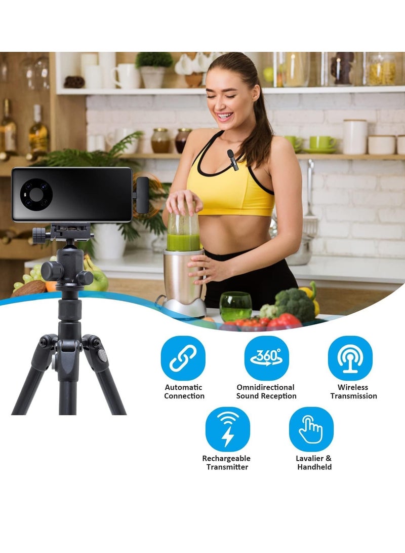 ELTRAZONE Professional Wireless Lavalier Lapel Microphone for Android Computer - Cordless Omnidirectional Condenser Recording Mic with USB C Interface for Interview Video Podcast Vlog YouTube - Image 2