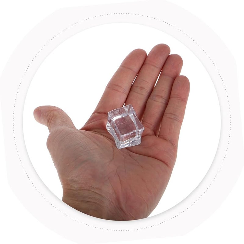 20PCS Clear Plastic Realistic Square Ice Cubes For Bar Decor Photography Props - Image 5