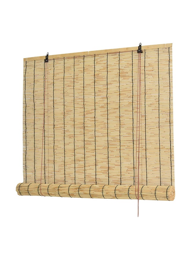 HOME TASTE Bamboo Roller Blinds with Accessories (120cm) – Light-Filtering Shades for Indoor & Outdoor Windows & Patios  - Image 1