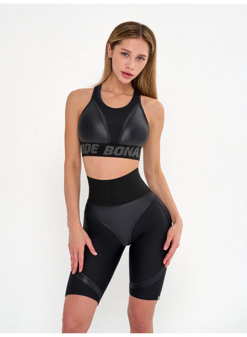 Bona Fide Bona Fide Premium Quality High Waist Biker Shorts for Women with Push Up - Womens Shorts for Gym, Workout  - Image 3