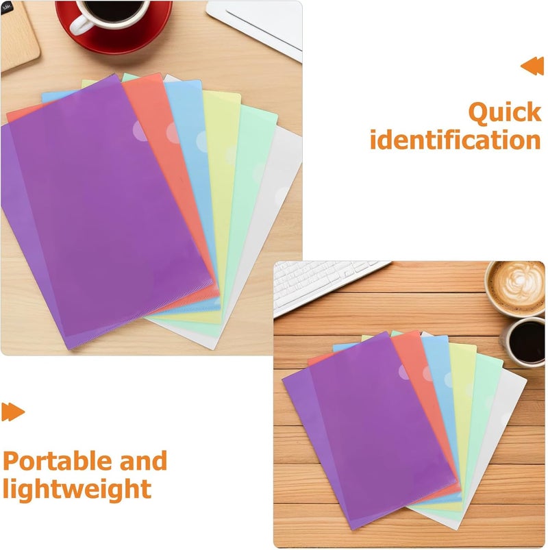 SUPVOX 24pcs A4 Plastic Document Folders, Waterproof Poly Project Sleeves, Multi-Color Paper Protectors for Office and School Filing - Image 3