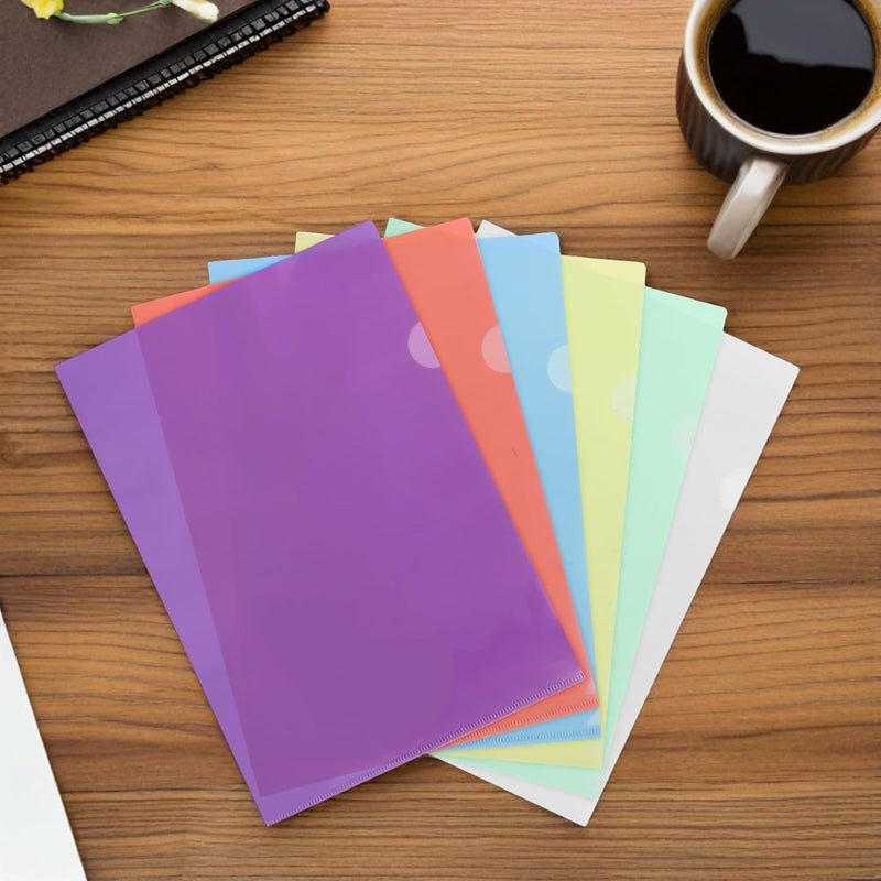 SUPVOX 24pcs A4 Plastic Document Folders, Waterproof Poly Project Sleeves, Multi-Color Paper Protectors for Office and School Filing - Image 5