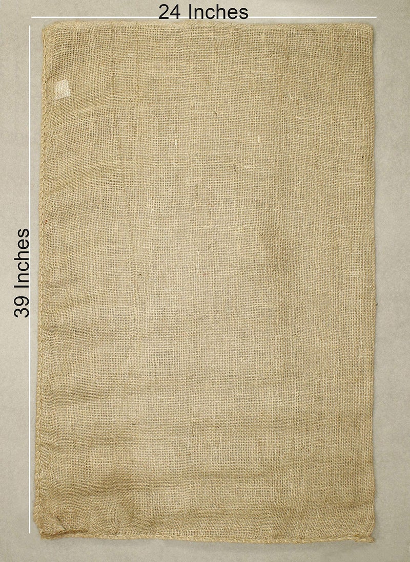 Cotton Craft حقيبة بطاطس من قماش الجوت - مجموعة من 4 أكياس سباق بطاطس - كبيرة 24x39 للبالغين والأطفال لألعاب عيد الفصح الخارجية القوية وتخزين ألعاب حفلات عيد الميلاد - Image 3