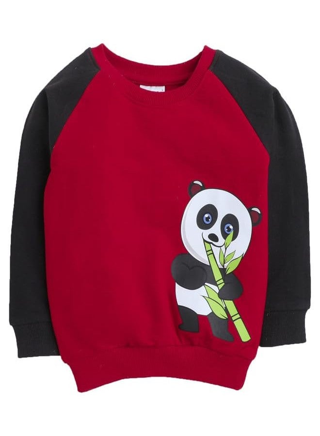 BUMZEE Red Boys Full Sleeves Sweatshirt Age - 6-12 Months (Peb8512C-red) - Image 1