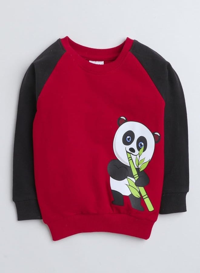 BUMZEE Red Boys Full Sleeves Sweatshirt Age - 6-12 Months (Peb8512C-red) - Image 4