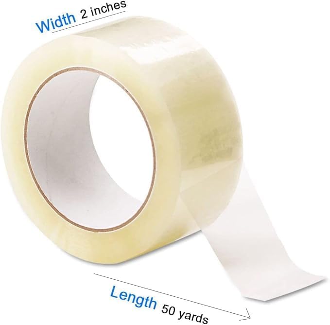 EVERYWARE Clear Packing Tape 2 Inch x 50 Yards (4 PCS) Heavy Duty Strong Adhesive for Secure Parcel Sealing, Moving Boxes, Cartons, Postal Bags and Office Use, Crystal Clear Finish - Image 3