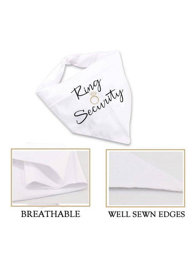 JXGZSO JXGZSO 1 Piece Wedding Dog Bandana Ring Security Dog Scarf Wedding Dog Scarf Gift (Ring Security white)  - Image 4