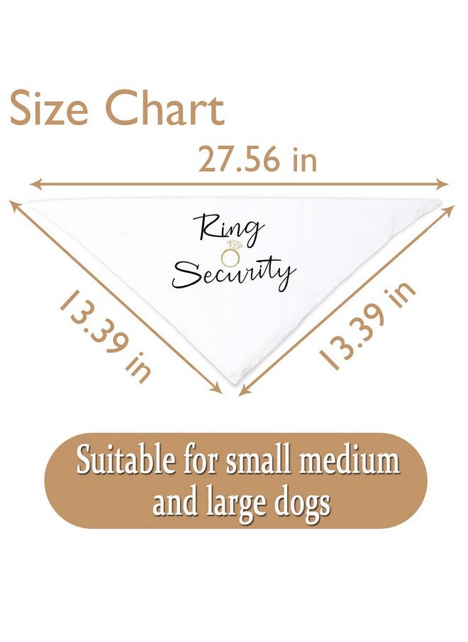 JXGZSO JXGZSO 1 Piece Wedding Dog Bandana Ring Security Dog Scarf Wedding Dog Scarf Gift (Ring Security white)  - Image 3