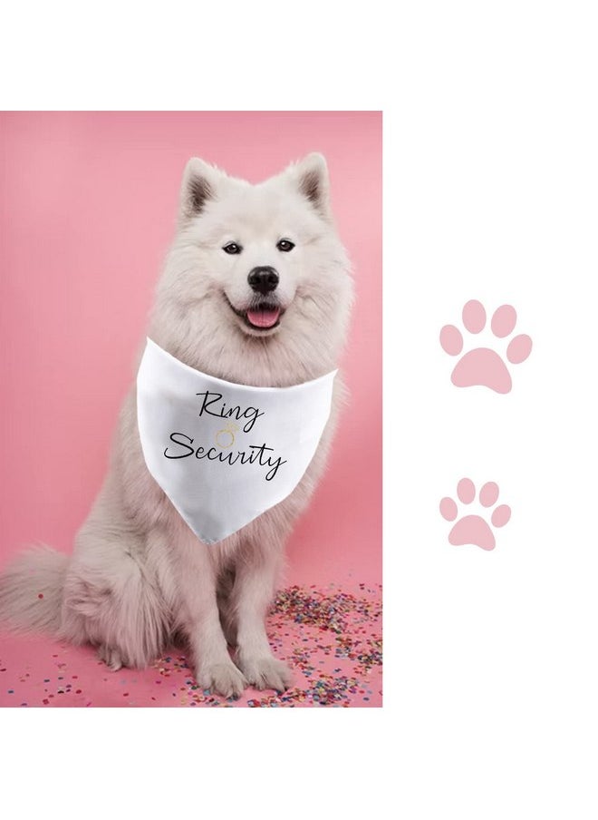 JXGZSO JXGZSO 1 Piece Wedding Dog Bandana Ring Security Dog Scarf Wedding Dog Scarf Gift (Ring Security white)  - Image 5