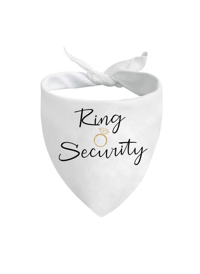 JXGZSO JXGZSO 1 Piece Wedding Dog Bandana Ring Security Dog Scarf Wedding Dog Scarf Gift (Ring Security white)  - Image 1