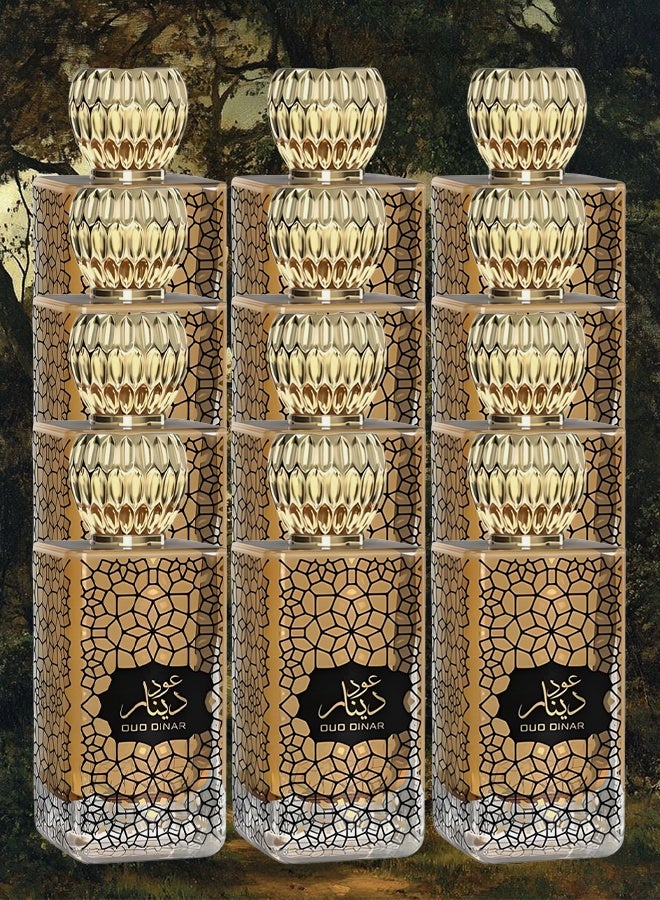 Al Fares 12 Pieces Oud Dinar Perfume For Unisex 100ml EDP - Image 1