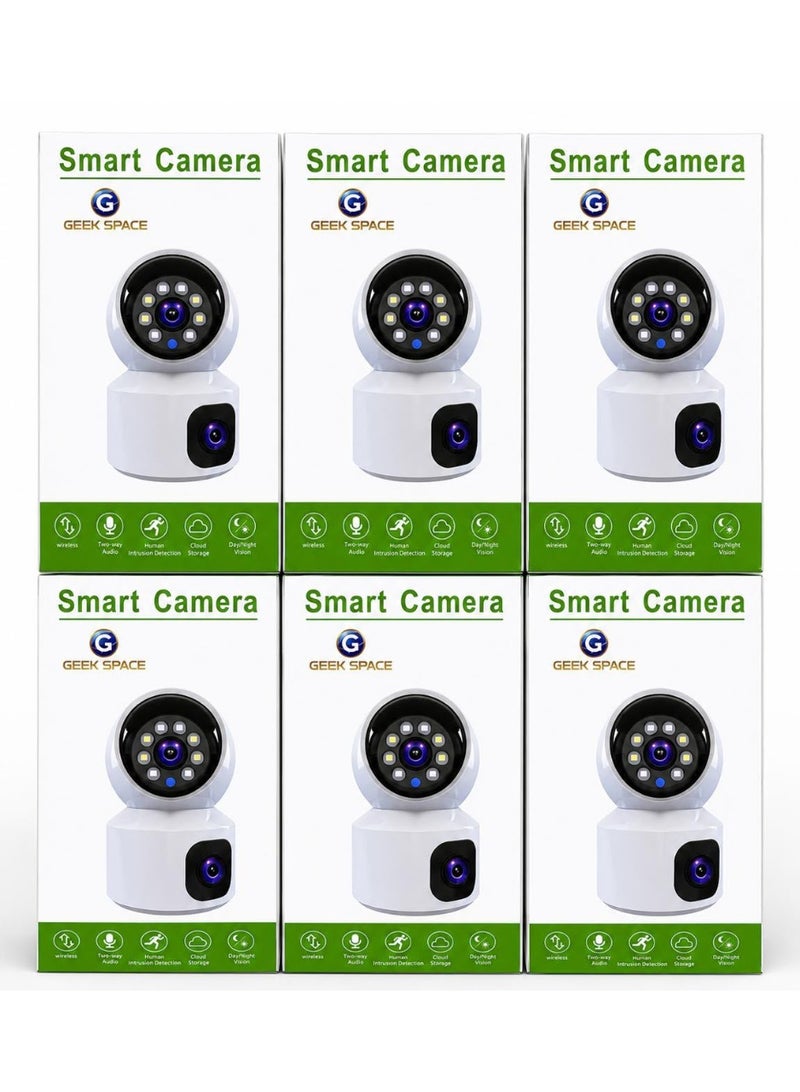 GEEK SPACE WiFi Smart Security Camera Dual Lens 360° Pan Tilt Indoor Wireless CCTV Camera with AI Human Detection, Full Color Night Vision, Two-Way Audio, Motion Alerts, App Remote Monitoring, Cloud & SD Card Storage, Smart Home Surveillance Camera for Baby, Pet & Office - Image 5