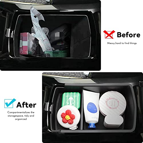 MARCHFA صينية تنظيم كونسول مركز MARCHFA متوافقة مع VW ID.4 ID.6 2024 2023 ملحقات صندوق تخزين ثانوي - Image 2