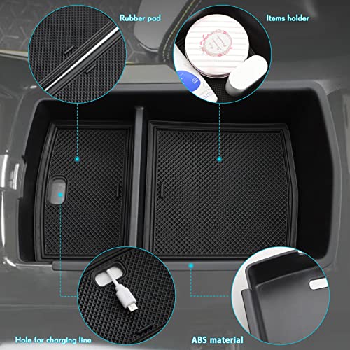 MARCHFA صينية تنظيم كونسول مركز MARCHFA متوافقة مع VW ID.4 ID.6 2024 2023 ملحقات صندوق تخزين ثانوي - Image 3