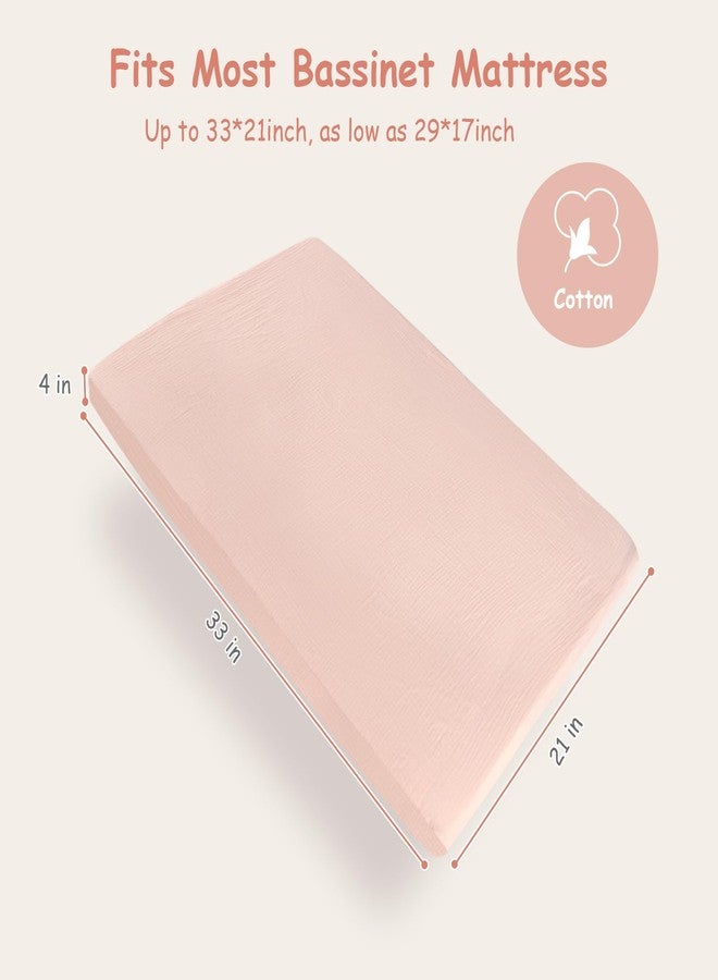 Hooyax شراشف سرير موسلين هوياكس 2 عبوة للأطفال، متوافقة مع شراشف سرير بجانب السرير للفتيات والفتيان، فائقة النعومة وصديقة للبشرة (وردي، زهور) - Image 2