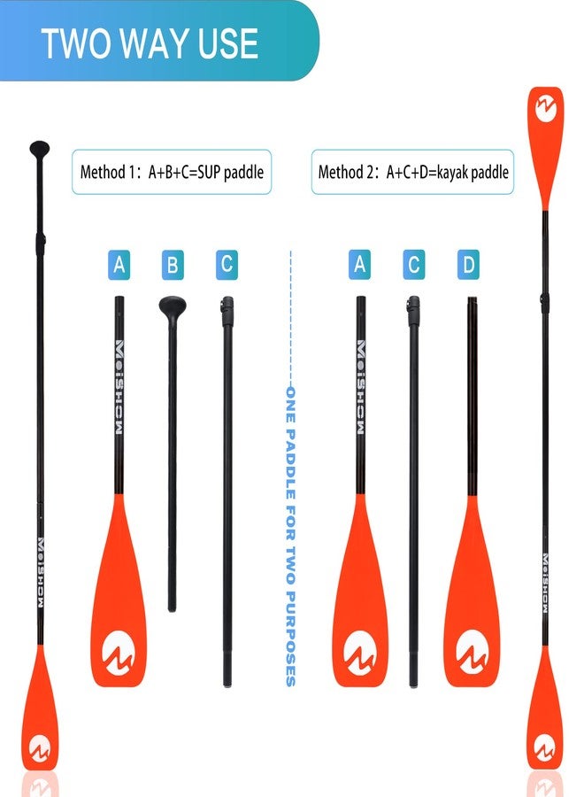 MoiShow SUP Paddle Board Paddle - Adjustable Paddleboard Paddle Oar 4-Piece Floating Aluminum SUP Kayak Paddle - Image 4