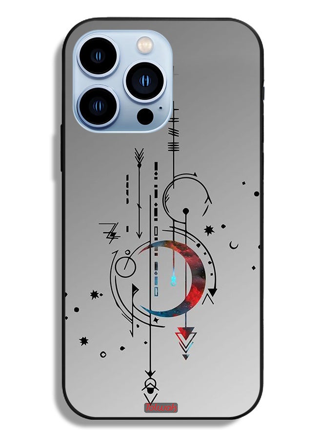 Tolwak Apple iPhone 13 Pro Protective Case Moon And Arrows Art Pattern - Image 2