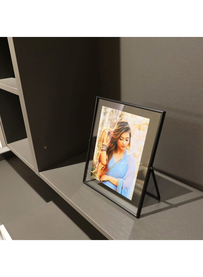 AhaGo Black Floating Frame, 8"x10", Vertical, For Picture 7x9, 6x8, 5x7, Tabletop Shelf Photo Frame, For Father or Mother, Classy For Birthday or Wedding, Home or Office Décor - Image 5