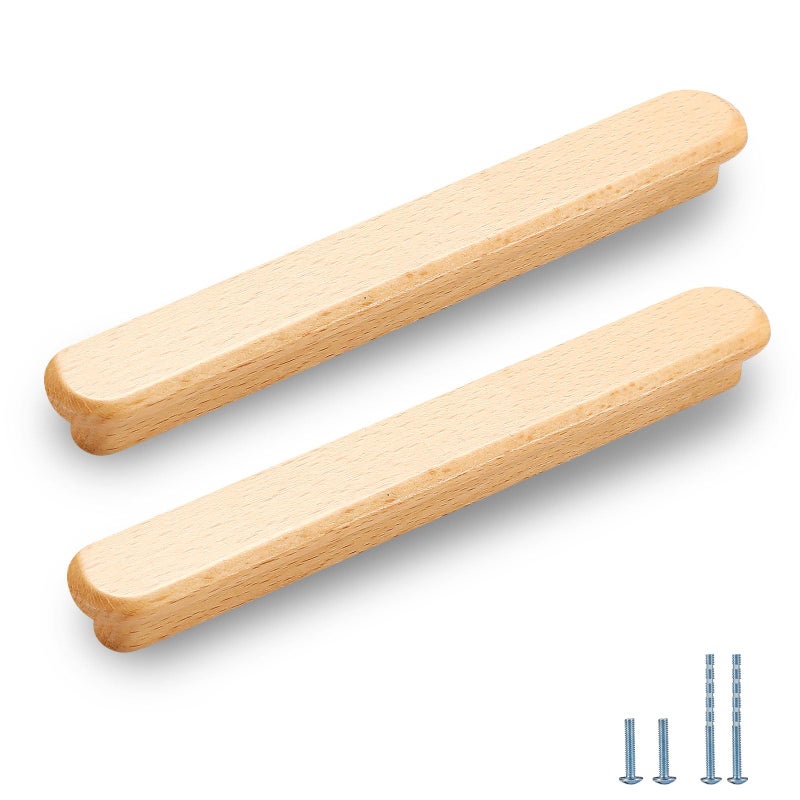 Evionlin Log Wood378 in 2 pcs Wood Drawer Knobs Pulls Handles Kitchen Cabinets Furniture Dresser Wardrobe Cupboard Drawer Knobs Pulls Handle - Image 2