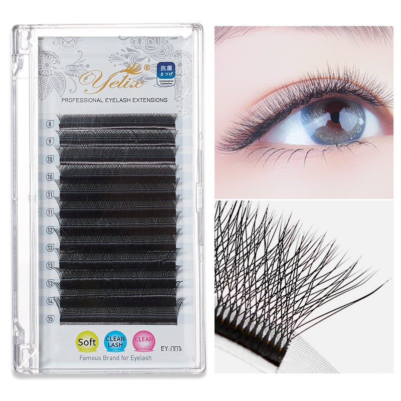 Five-Leaf Clover Eyelashes Thick Curly False Eyelashes Naturally Do Not Scatter Root Large Capacity Flowering Grafted Eyelashes - Image 1