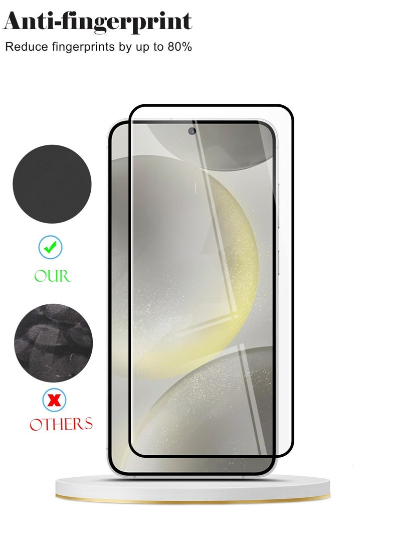 Techie Full Cover 10H Hardness HD Tempered Glass Screen Protector for Samsung Galaxy S24 2024 - Anti-Scratch, Anti-Fingerprint, and Bubbles Free Technology - Image 2