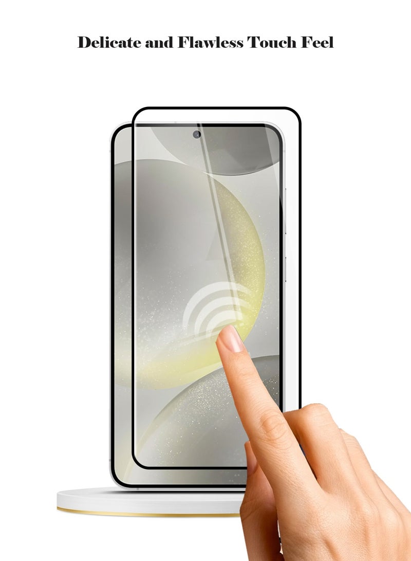 Techie Full Cover 10H Hardness HD Tempered Glass Screen Protector for Samsung Galaxy S24 2024 - Anti-Scratch, Anti-Fingerprint, and Bubbles Free Technology - Image 3