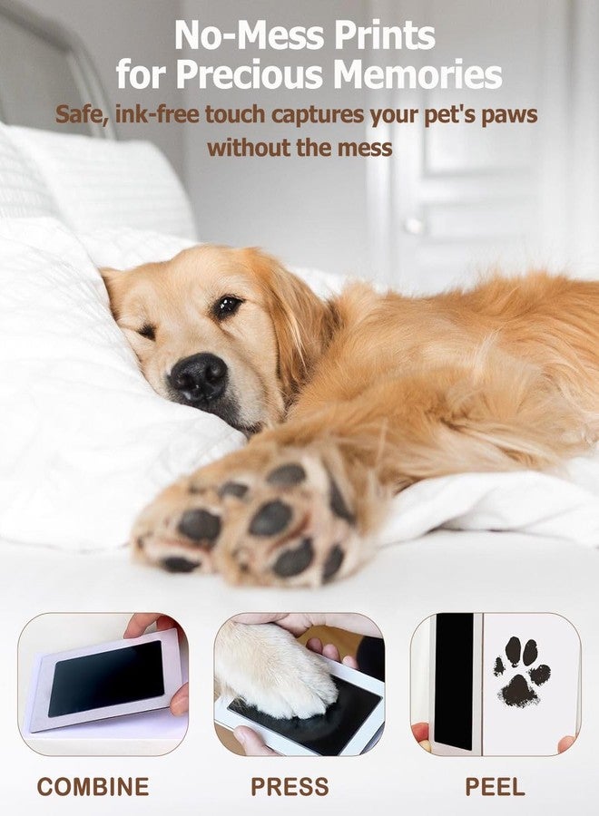 Andthen Dog Memorial Picture Frame with Dog Hair Collector Keychain & Pet Paw Print Kit，Pet Loss Gifts Wooden Rotating Picture Frame 4 X 6 - Image 3