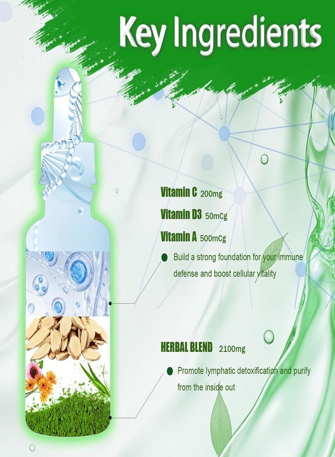 Misyvoing Liposomal Lymphatic Detox & Drainage Drops –Multivitamins A、C、D + Herbal Blend with Elderberry & Echinacea– Supports Lymphatic Drainage, Immune System & Detox - Image 3
