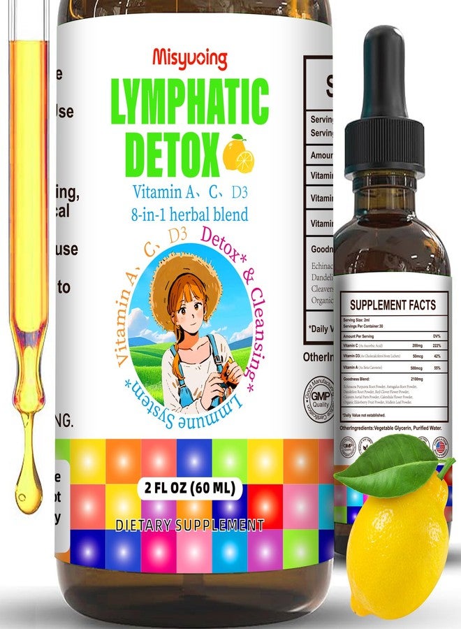 Misyvoing Liposomal Lymphatic Detox & Drainage Drops –Multivitamins A、C、D + Herbal Blend with Elderberry & Echinacea– Supports Lymphatic Drainage, Immune System & Detox - Image 1