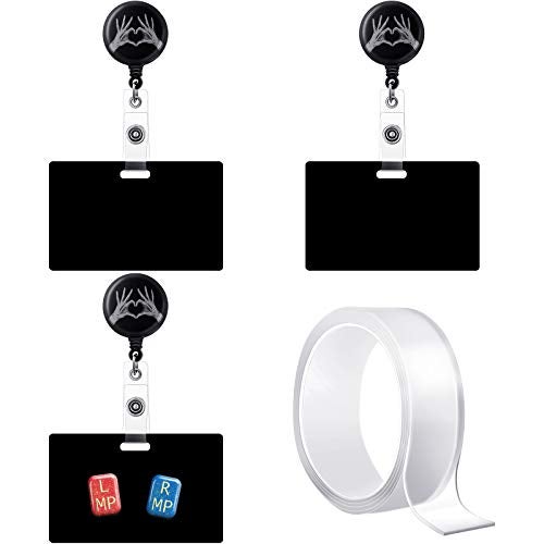 Zonon 3 Pieces Badge Reels Retractable X-Ray Tech Badge Reel Set Marker Holder Retractable ID Cards Holder X-Ray Marker Holders for Nurse Doctors Teachers Office Workers - Image 1