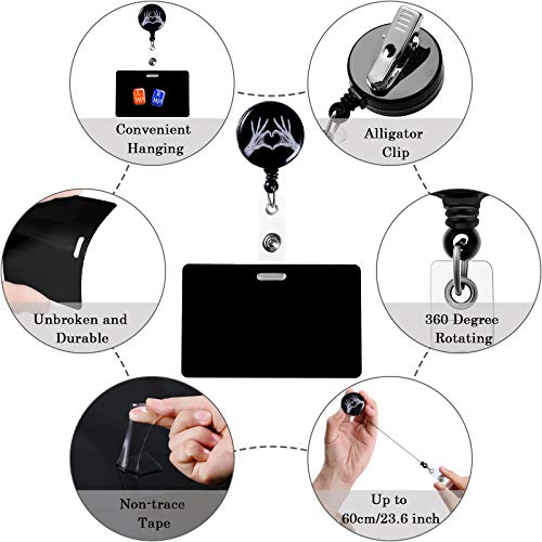 Zonon 3 Pieces Badge Reels Retractable X-Ray Tech Badge Reel Set Marker Holder Retractable ID Cards Holder X-Ray Marker Holders for Nurse Doctors Teachers Office Workers - Image 3