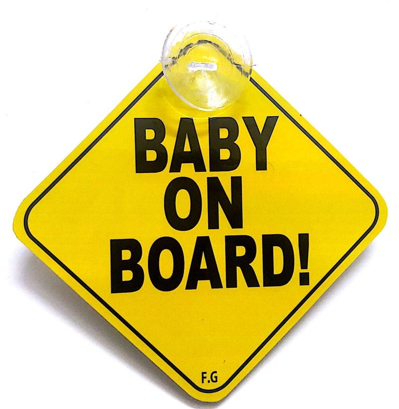 Vadda Baby On Board Sleeping Child/Baby Vehicle Decal, Window Hanging Safety Sign for Car 006 - Image 1