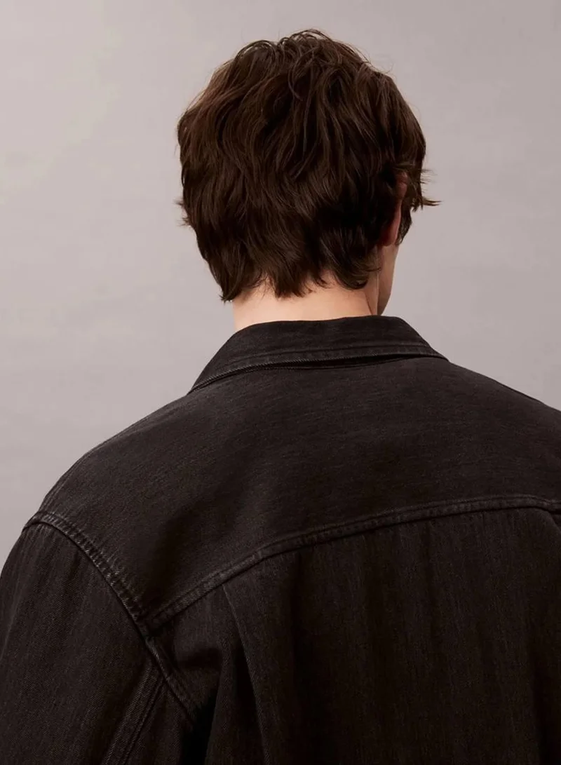 Calvin Klein Jeans 205 BLACK Classic Denim Overshirt for Men | Best Price UAE